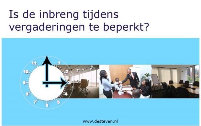 Inbreng tijdens vergaderingen te beperkt?